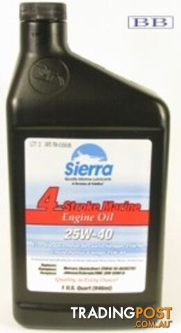 Oil 25W-40 - Inboard/Stern Drive - 4.7l  (5 quart)