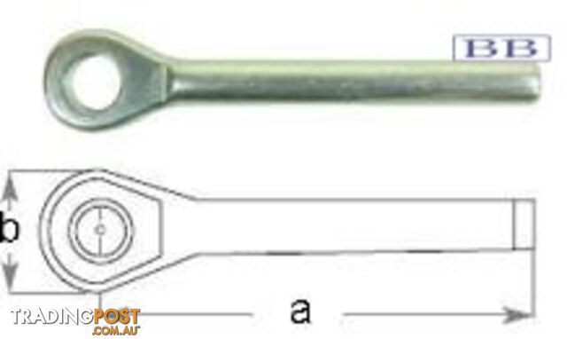 Swage Eye Terminal to suit 1/4" wire