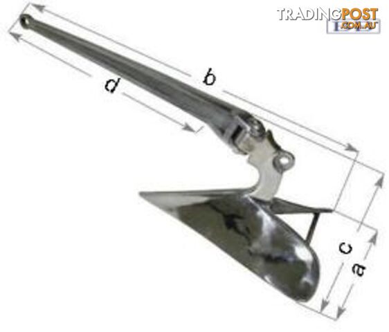 Stainless Steel Plough Anchors - 10lb to 60lb