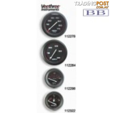 Black Amega Oil Pressure 0 - 80 psi