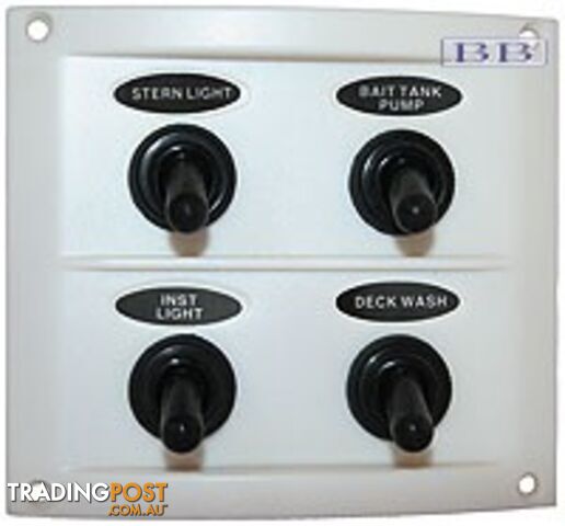 Splashproof switch panel 4 switch