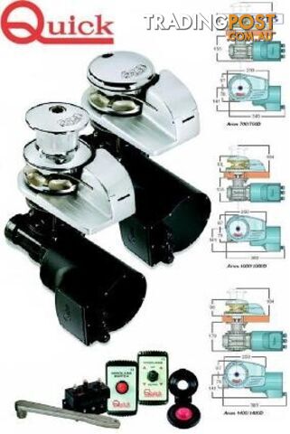 QUICK anchor Winches Vertical Winch - Aries 700 (25-50mm deck)