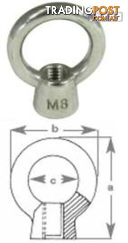 S/S Eye Nut M12