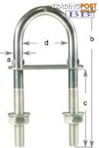 'U' Bolt - Crimped M12