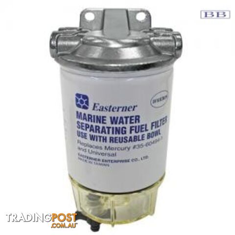 Fuel Filter with visible clear drainable bowl Alloy or S/Steel head suit merc