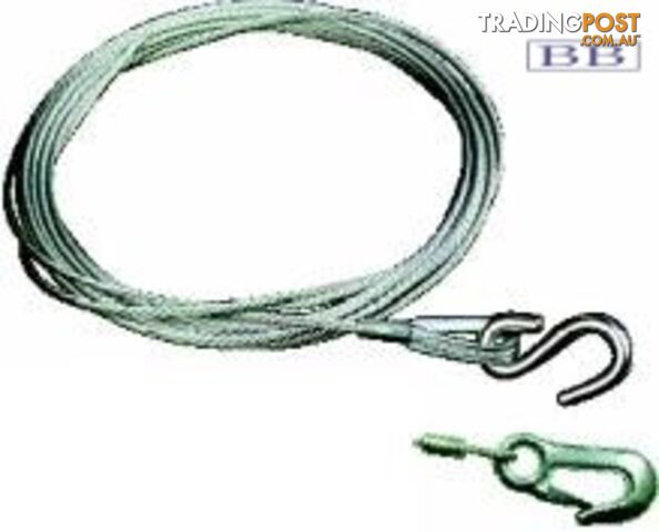 Winch Cable 6.0mx4mm & Snap Hook