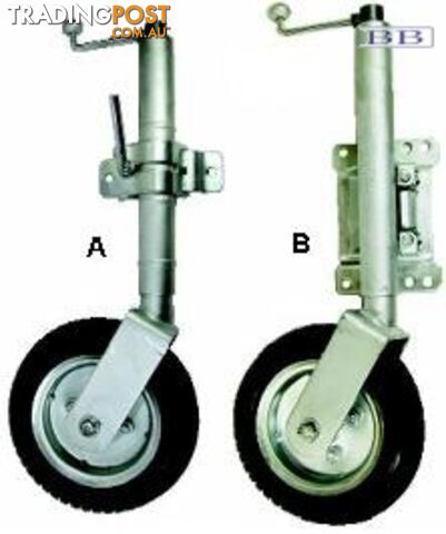 Jockey wheel heavy duty solid wheel fixed mount
