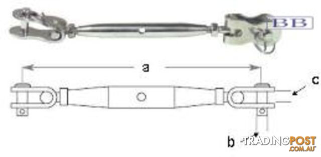 Turnbuckle Toggle - Toggle M6 Thread