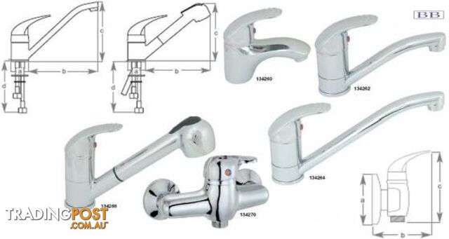 Short swivel faucet