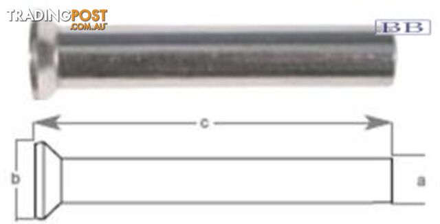Countersunk Head End Terminals suits 1/8" wire TO 4mm