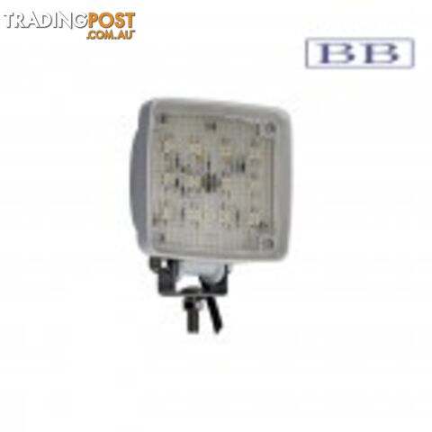 LED floodlight with 12 extra bright diodes operating at a range between 9~36...