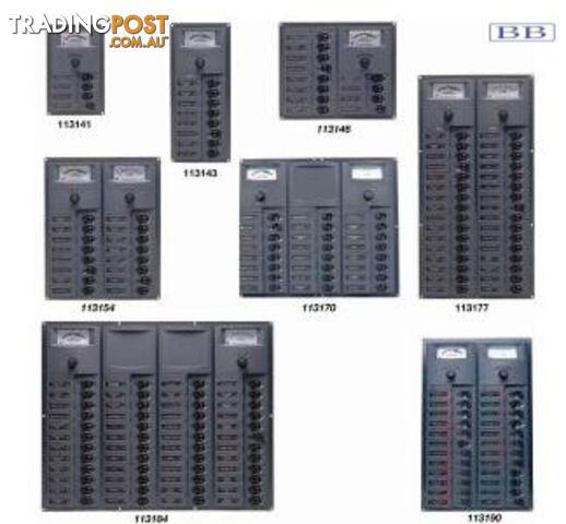 Contour 32 Breaker Panel with 12v & 50 amp Meters