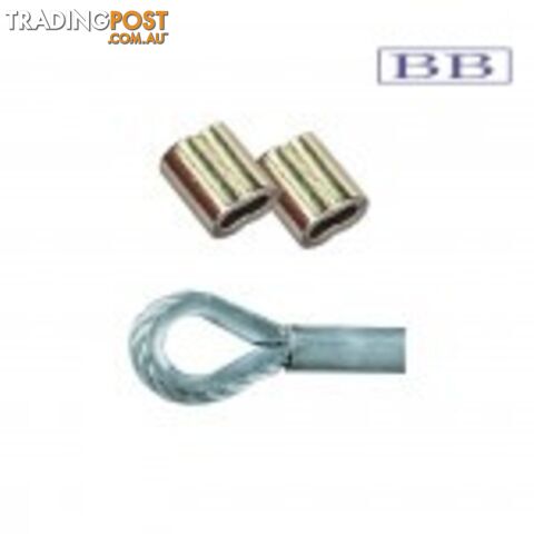 Nickle Plated Copper Swage 1/4" (6mm)