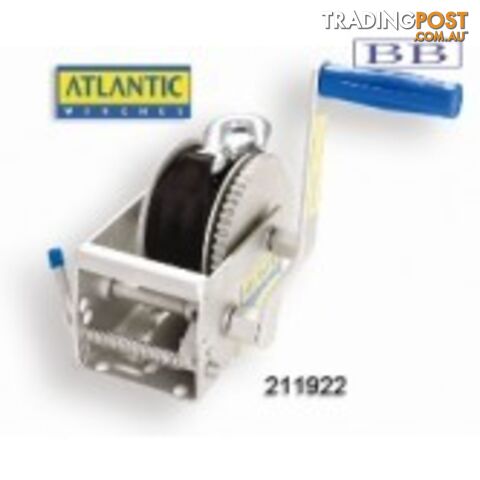 Atlantic Winch 5/1:1 with 7.5m x 5mm soft rope and hook