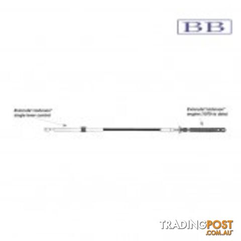 2.13m (7\') CC205 79 and later OMC Control Cable