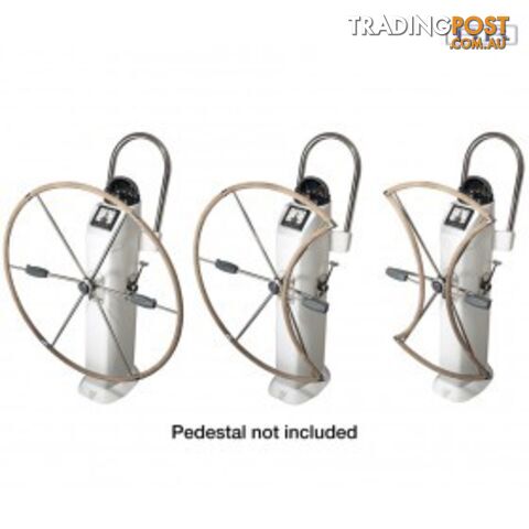 Lewmar folding Steering Six Spoke S/S Wheels with Hide cover