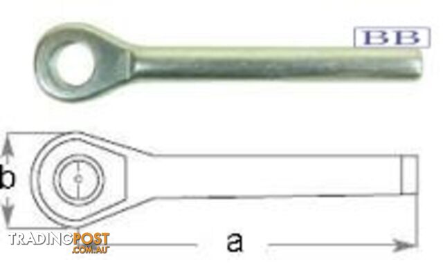 Swage Eye Terminal to suit 3.0mm wire