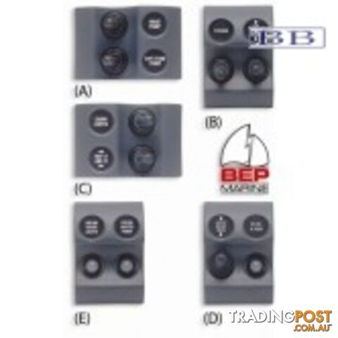 2 x On/Off Toggle Switch Panel, White