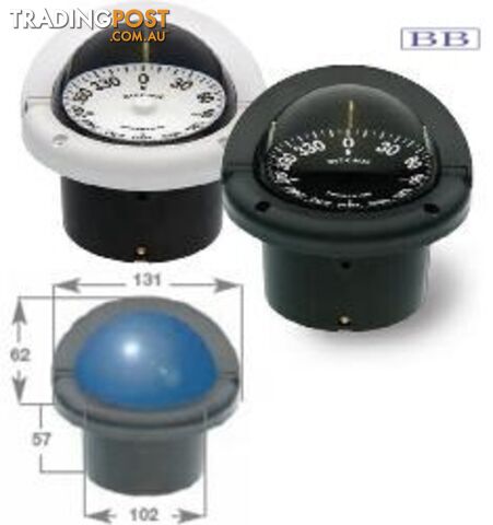Marine Helmsman Flush Mount PowerDamp Black HF742 HF743 HF