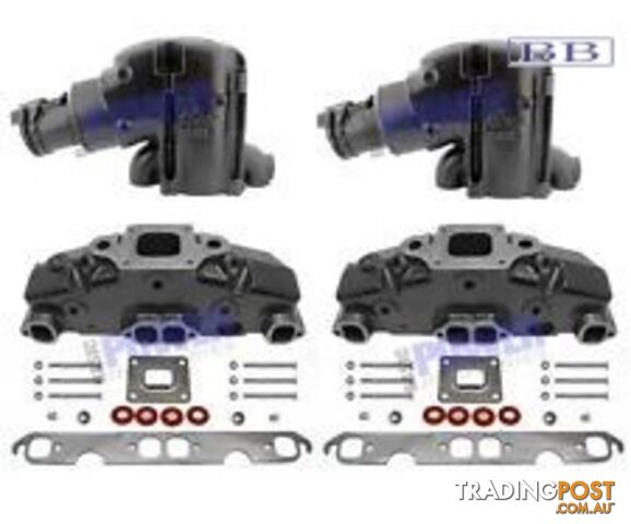 DRY Joint Manifolds Risers kit small block V8 to suit Mercruiser generic