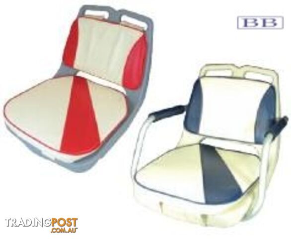 Boat Bay Seat Upholstery Off White & Navy