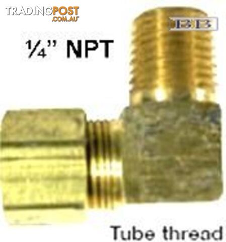 Elbow Fitting 1/4" NPT to 1/2" Tube