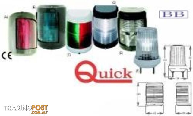 Bi-colour Nav Light - Black/White 12V to 20m