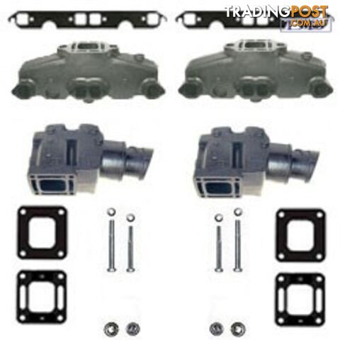 Manifolds Risers kit small block V8 to suit Mercruiser Generic