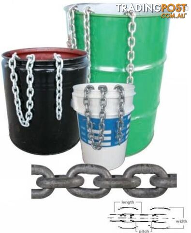 Short Link Gal Chain per meter - 8mm