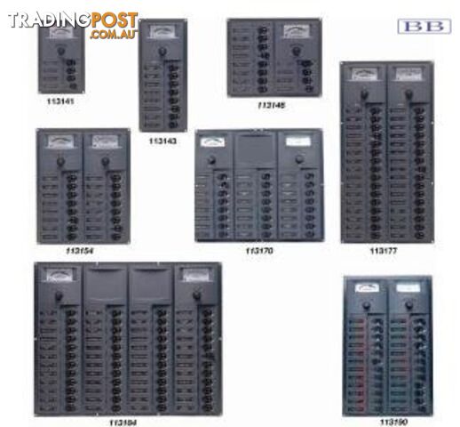 Contour 8 Breaker Panel Vertical with 12v meter