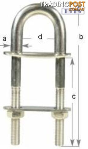 'U' Bolt Stepped 76mm