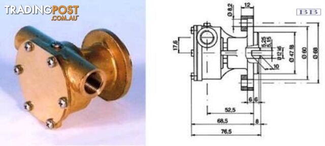 Cooling pump JH-F4B9-10-35098-01 generic replacement pump Volvo