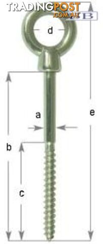 Eye Head Lag Screw - 6mm