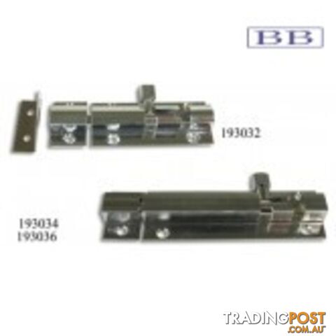 Chrome Brass Barrel Bolt 65mm