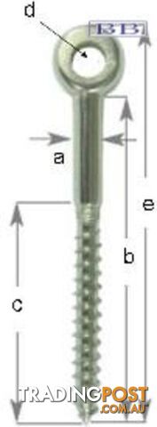 Eye Head Lag Screw - 8mm