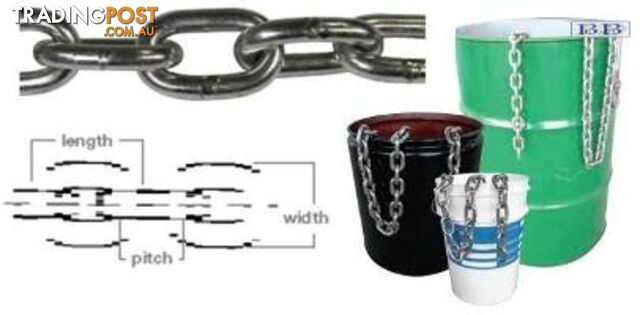 S/S gen link chain per meter - 6mm