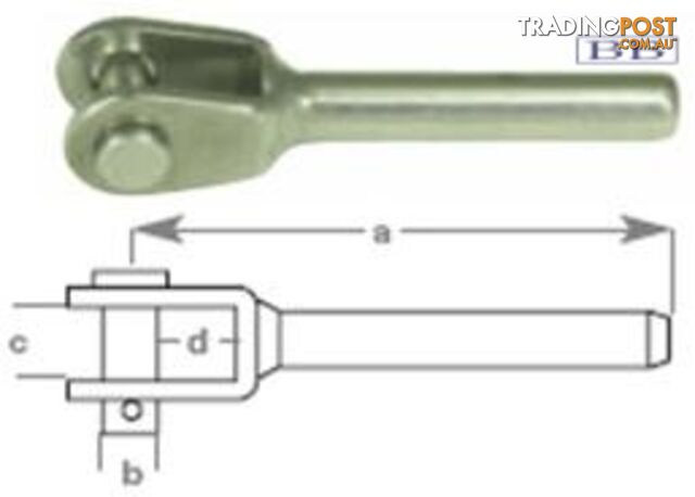 MINI Swage Fork Terminal to suit 3.0mm wire