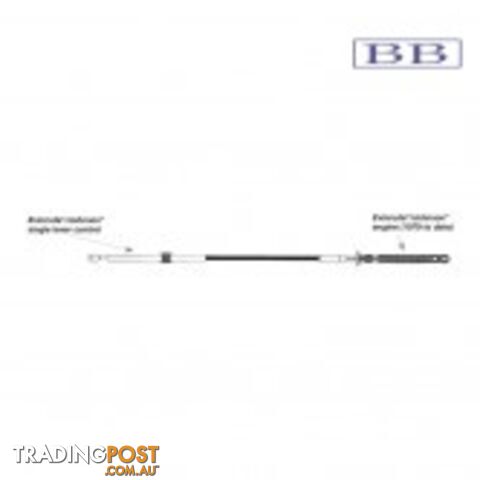 6.10m (20\') CC205 79 and later OMC Control Cable