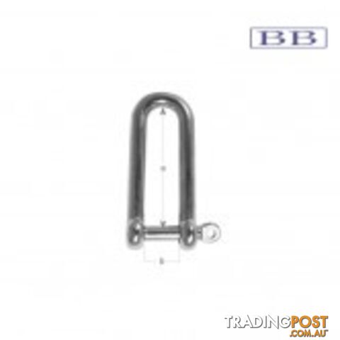 Long 'D' Shackle-Captive Pin 5mm TO 12mm