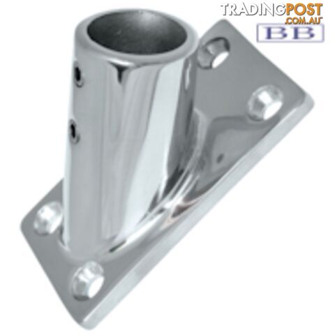 Stainless Steel Rail fittings 45 deg rectangular base