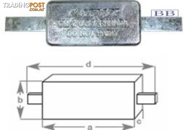 Block Anode with Strap 2.2kg