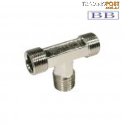Tee Piece 1/4" NPT to 1/2" tube thread
