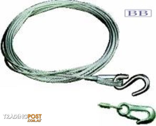 Winch Cable 7.5mx5mm & Snap Hook