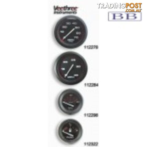 Black Amega Oil Pressure 0 - 100 psi