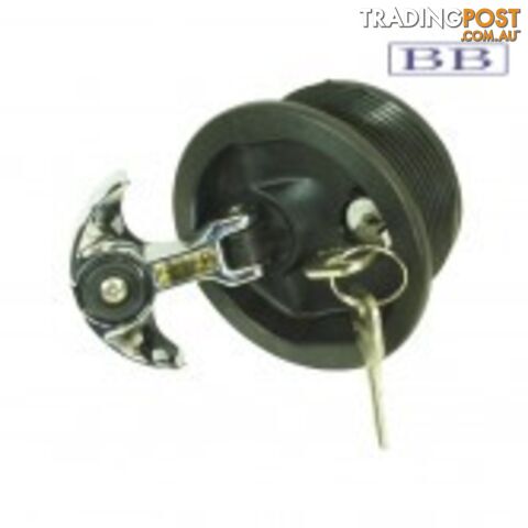 PERKO 'T' Handle Flush Latch Black Key Lock BLACK