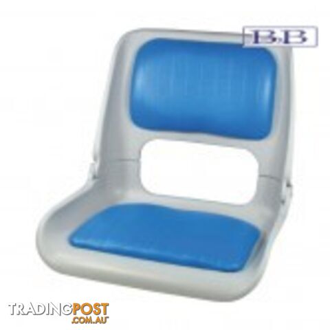 Boat seats Grey Skipper Seat with Blue Padding