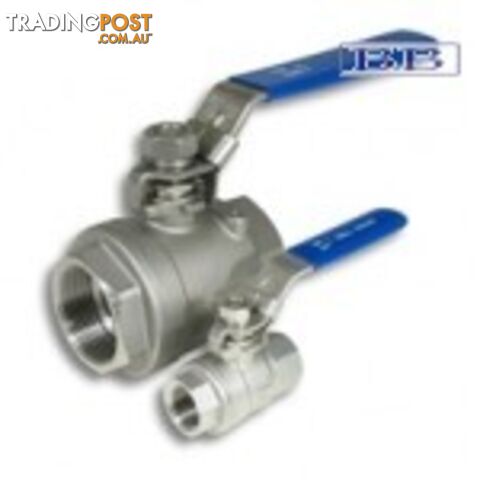 Stainless Steel Ball valves 3/8 inch to 3 inch