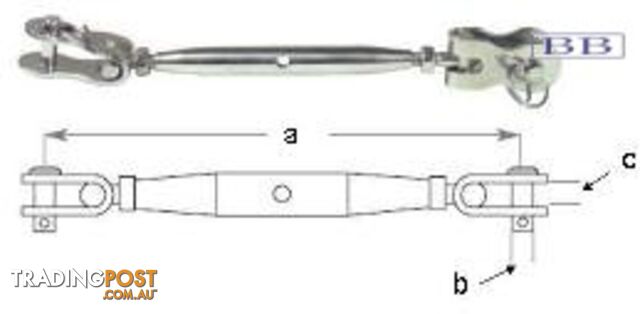 Turnbuckle Toggle - Toggle M8 Thread