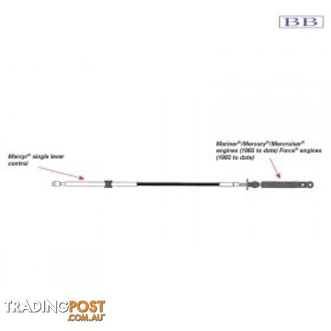 Mercury Mariner Force 95 to date Control Cable  CCX179 XTREME