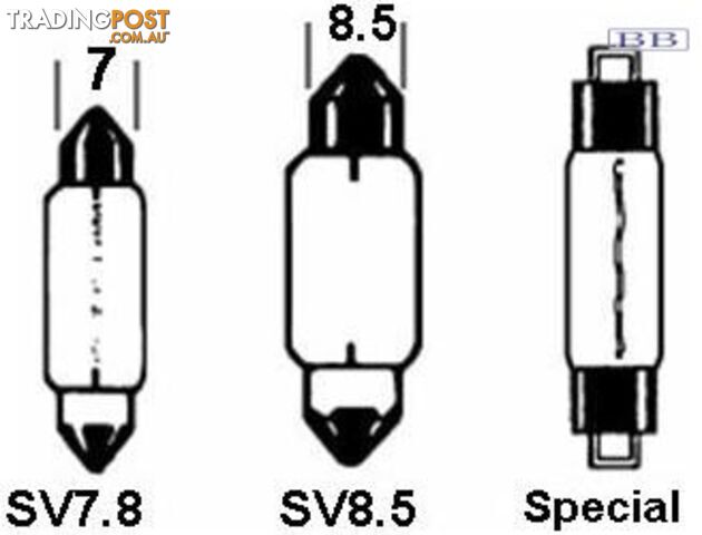 Festoon Bulb Red 12V 15w